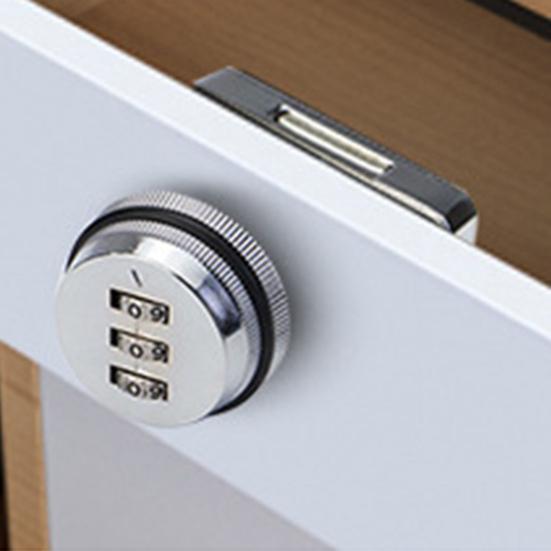 1 Set Digital Password Lock Thickened 3-digit Design Zinc Alloy Mailbox Drawer Security Number Code Lock Daily Use