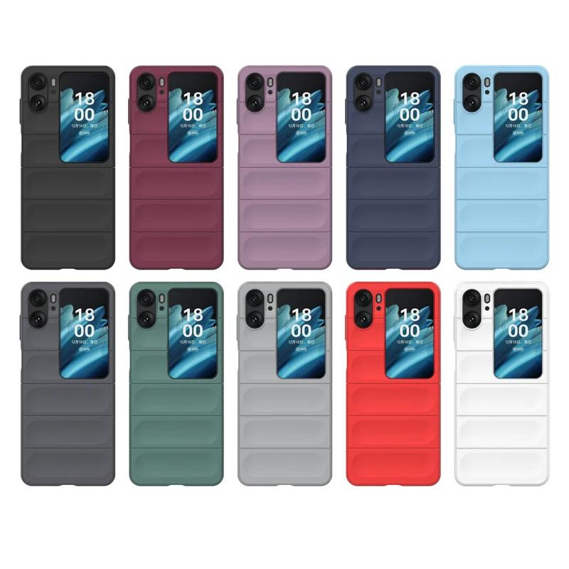 Case For OPPO Find N2 Flip 5G Global Back Cover Phone Case Liquid Silicone Anti-fall Shockproof Armor Find N2 Cases Funda Coque