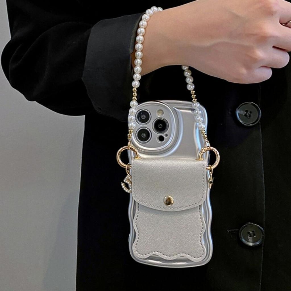 Luxury Stylish Crossbody Shoulder Card Holder Wallet Case for 11-16 Pro Max Shockproof TPU Mobile Phone Case