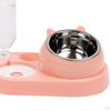 Automatic Cat Water Dispenser and Food Bowl Set Tilted Raised Feeding Bowls