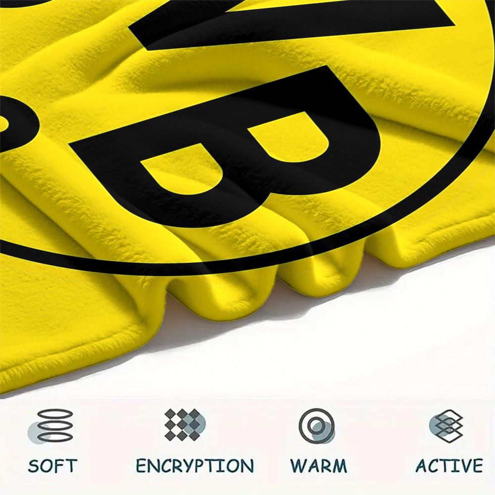 1 Manta de Franela con Estampado del BVB, Alta Calidad para Todas las Estaciones, Decoración del Hogar, Calidez y Comodidad, Perfecta para Regalos de Navidad