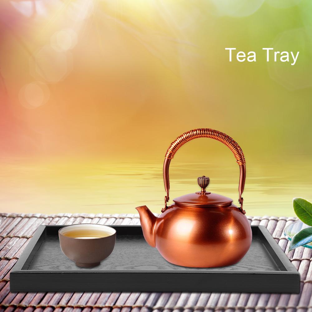 Rectangle Shape Solid Wood Tea Coffee Snack Food Meals Serving Tray Plate Restaurant Trays