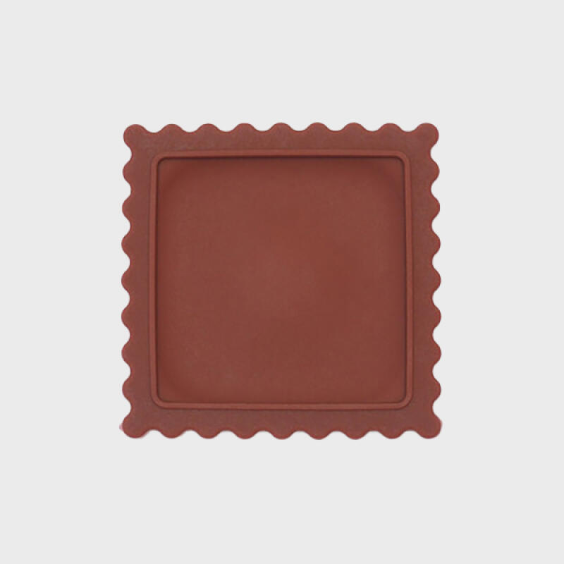 Biscuit Pie Shaped Kitchen Ladle Silicone Ladle Holder brown