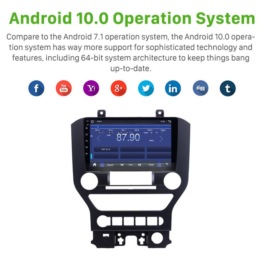 Ford Mustang 15-17 Car Radio - 9" Android 10.0 LHD