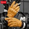 Orijinal Deri Motosiklet Eldivenleri Kışlık Eldivenler Yazlık Keçi Derisi Sürüş Dokunmatik İşlem Yumruk Eklem Koruması Guantes Moto Luvas
