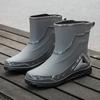 Fashion Men's waterproof anti-slip rain boots outdoor fishing boots new rain boots men's rubber shoes with velvet to keep warm in winter
