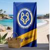 Leicester City Personalisiertes Bedrucktes Strandtuch Fußballlogo Unterstützung Benutzerdefinierter Name Text Absorptionsfähiges Handtuch für Sport Reisen Besonderes Geschenk
