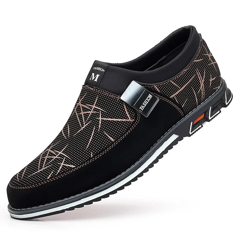 Men's Leather Shoes Formal Party Men's Business Work Casual Leather Shoes Lace Up Wedding Oxford Shoes Plus Size 38-52 Loafers