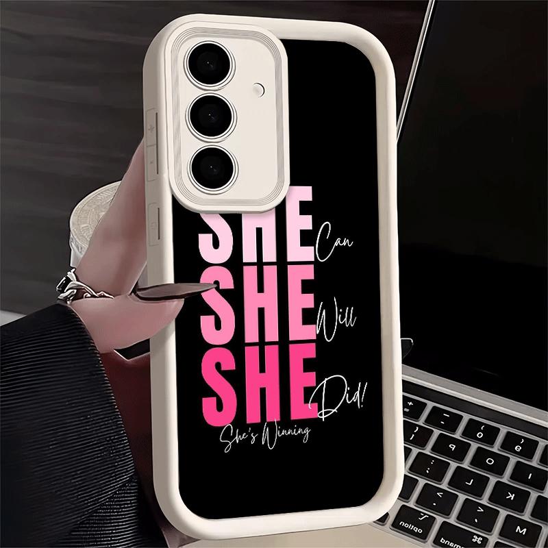 Phone Case for Samsung Galaxy A17 A16 A15 A14 A13 Girl Boss Lady Pink A56 A36 A26 A55 A35 A25 A54 A34 A24 A53 A33 A23 A07 A06