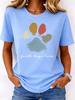 Women's Floral Graphic Print T Shirt, Crew Neck Fashion Short Sleeve Daily Weekend Tops In Multi Tone for Spring & Summer