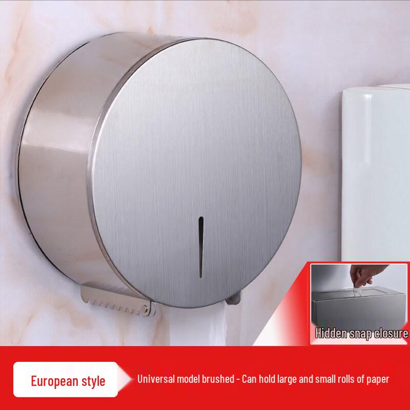 

RSRDDY Hotel Stainless Steel Large Roll Paper Holder
