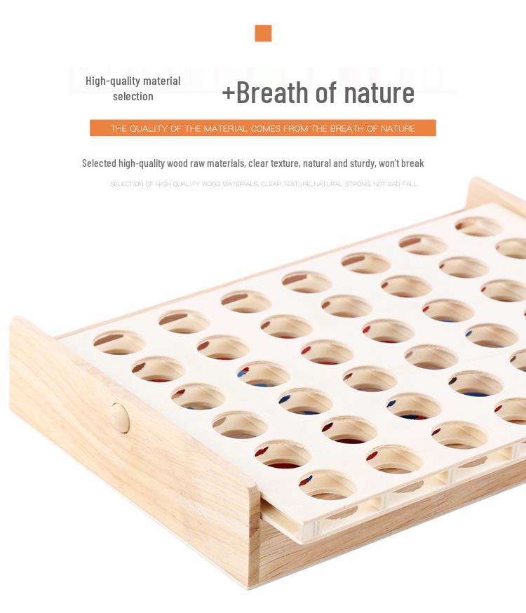 Dinosaur 3D Four-in-a-Row Wooden Puzzle Game for Kids