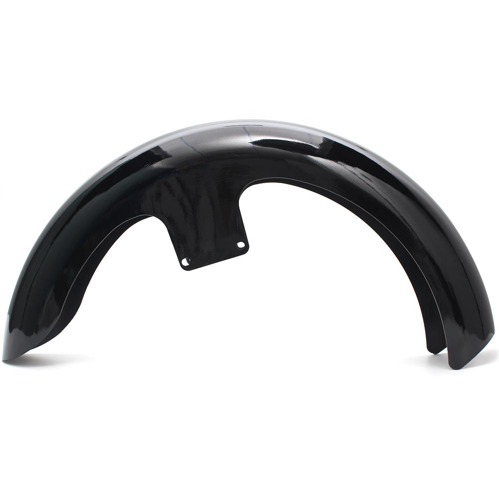 Motorcycle 19" Black Wheels Wrap Front Fender Mudguard Heavy-Duty Steel For Harley Touring Road King Electra Street Road Glide