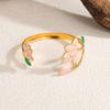 Atoztide Stainless Steel Multiple Style Candy Color Oil Dripping Bracelet for Women Irregular Cuff Bangle Christmas Jewelry Gift