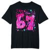 Ich war 6, jetzt bin ich 7 Geburtstag Heiß verkaufendes Bedrucktes Kinder Kurzarm Freizeit Rundhals Oberteil Sommer Polyester Stoff T-Shirt