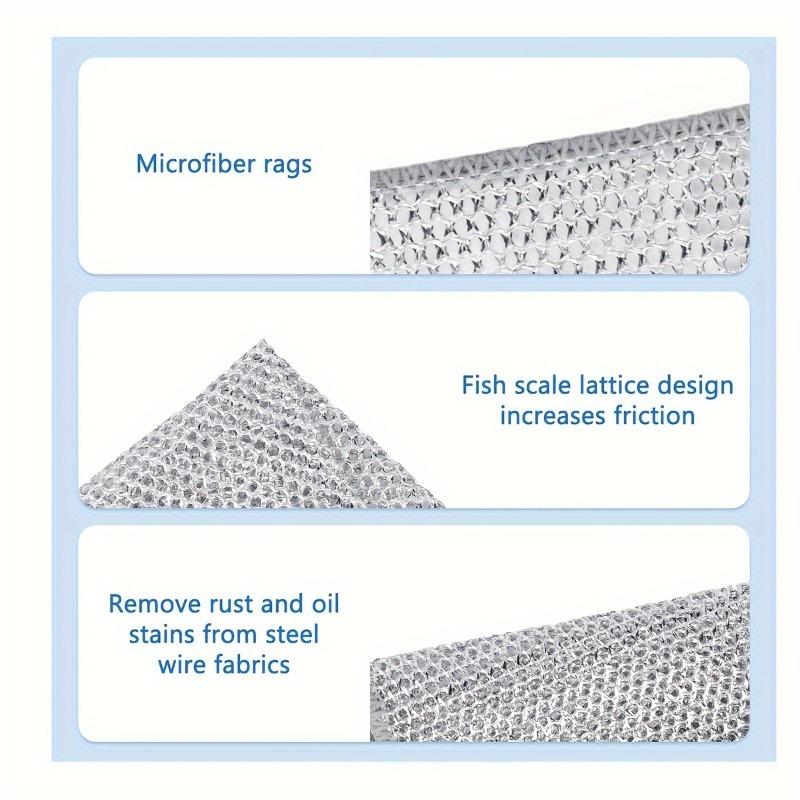 Magic Cleaning Cloth Thickened Double -sided Metal Steel Wire Rags Kitchen Dish Pot Washdishing Cloths Towel Clean Tools
