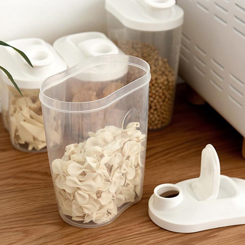 Cereals Sealed Jar 1000/1500ML Large Capacity Sealed Plastic Storage Box Household Dry Food Containe Kitchen Supplies VIE LENTE