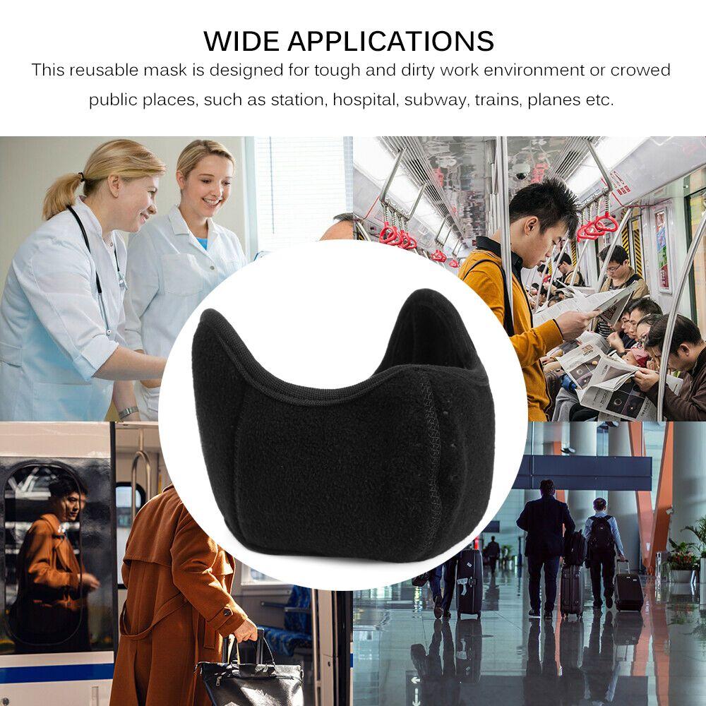 Women /Men Dust-proof Ear Muff Wrap Band Winter Warmer Earlap Two-in-one Earmuffs Half Face Mask