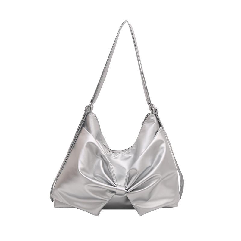 Women Bowknot Solid Color Large Capacity Multifunctional Commute Backpack Crossbody Bag