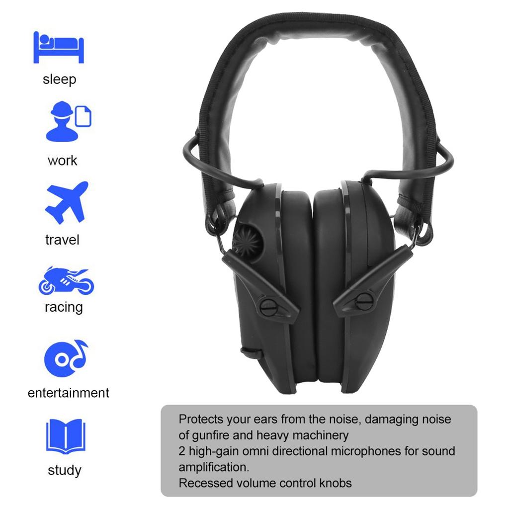 Foldable AntiNoise Earmuffs Soundproof Ear Defenders Protection for Working Hunting