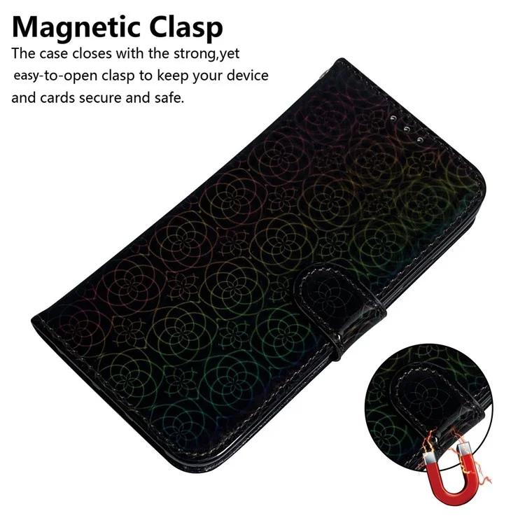 Protective Phone Cover For Honor 80 SE 5G PU Leather Dazzling Flower Pattern Flip Wallet Case Stand with Strap