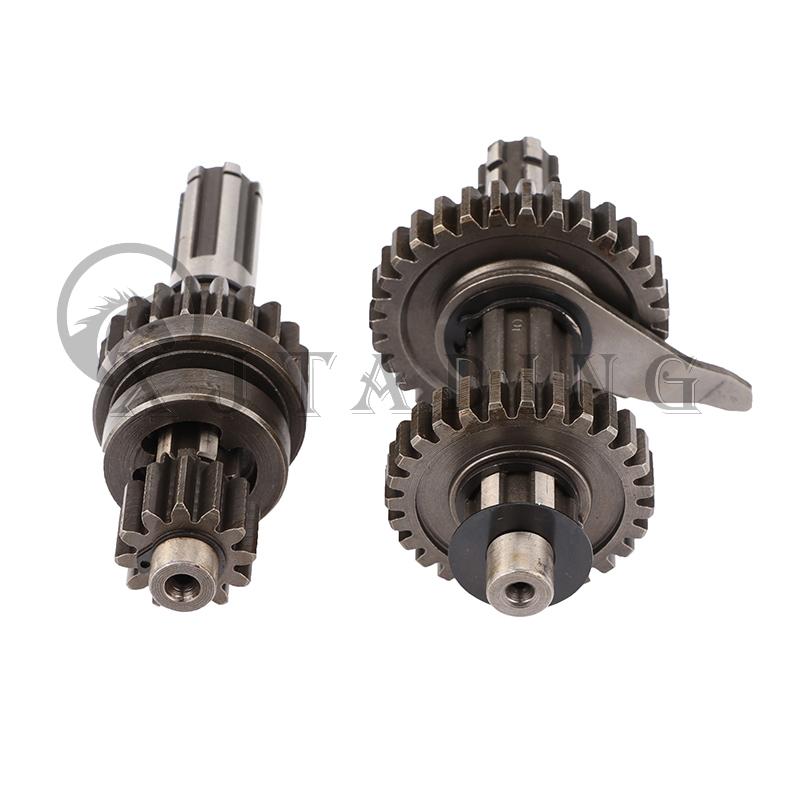 1+1 Reverse Gears Main Countershaft Transmission Gear Box Counter Shaft Fit For ATV Pit Dirt Bike Motorcross Horizontal Engine