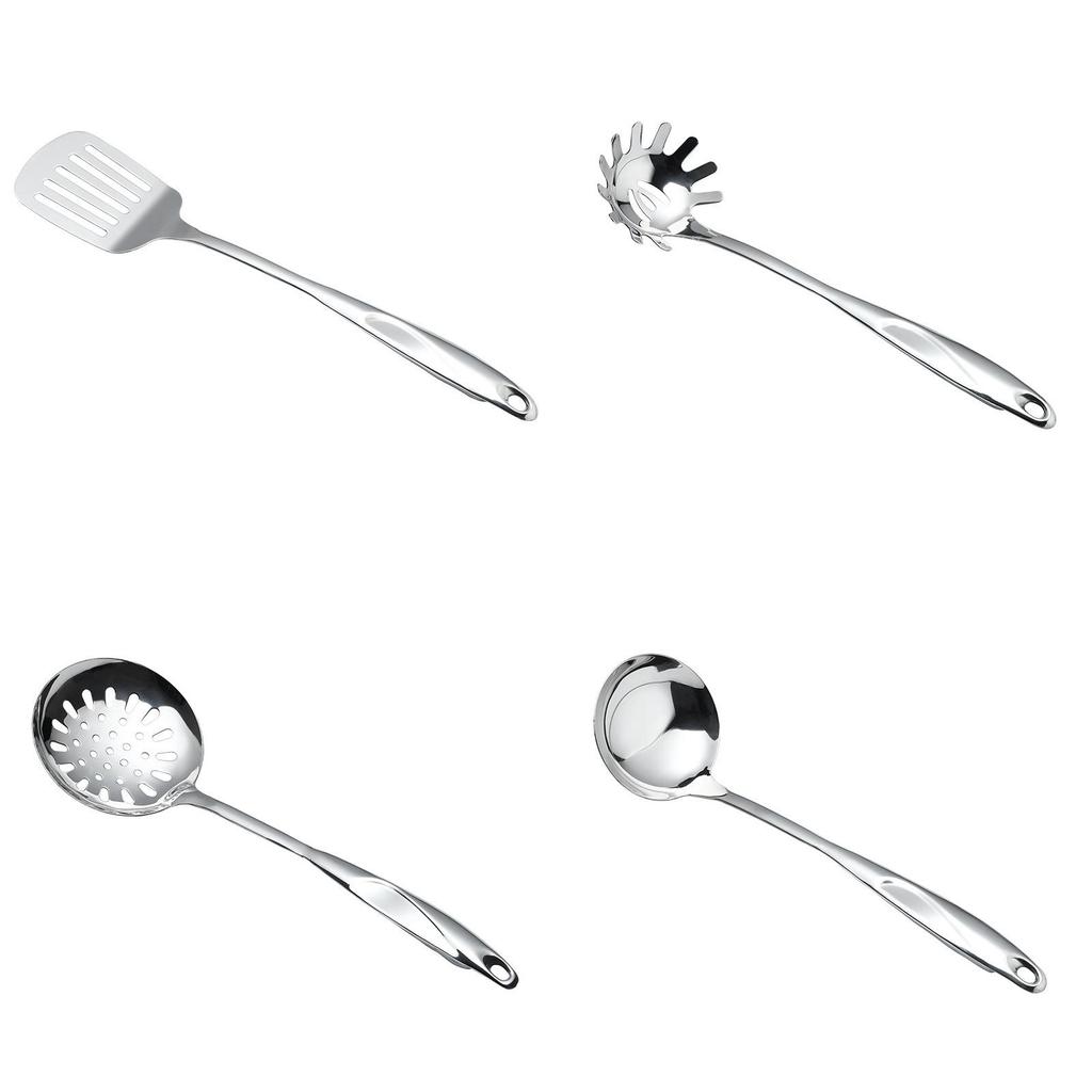 Stainless Steel Kitchen Utensils With Wall Mount For Durable Cooking And Storage