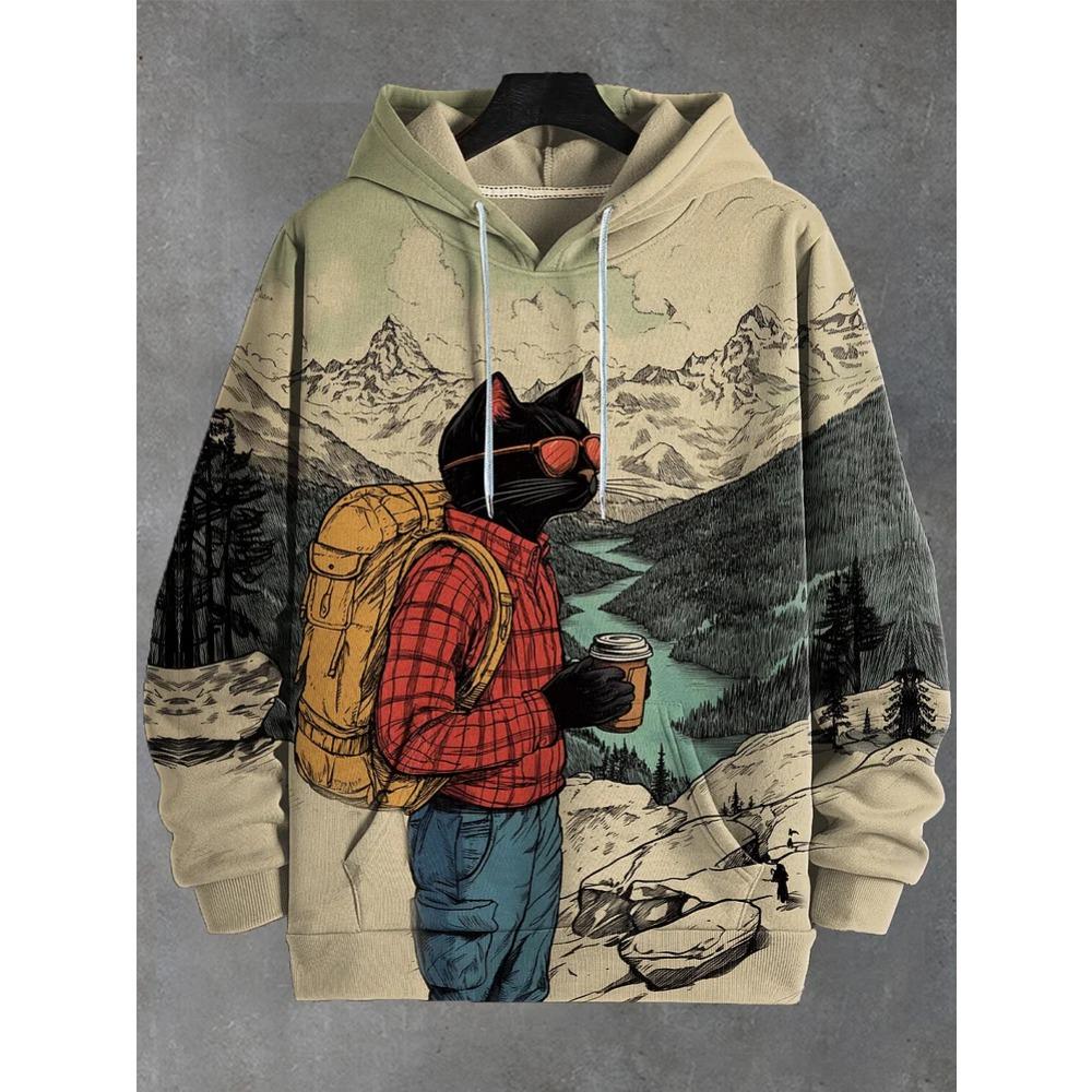 Astronaut Cat 3d Printing Hoodie Men Women Fashion Long Sleeve Hoodies Sweatshirt Oversized Coat Women Sweats Hoodies