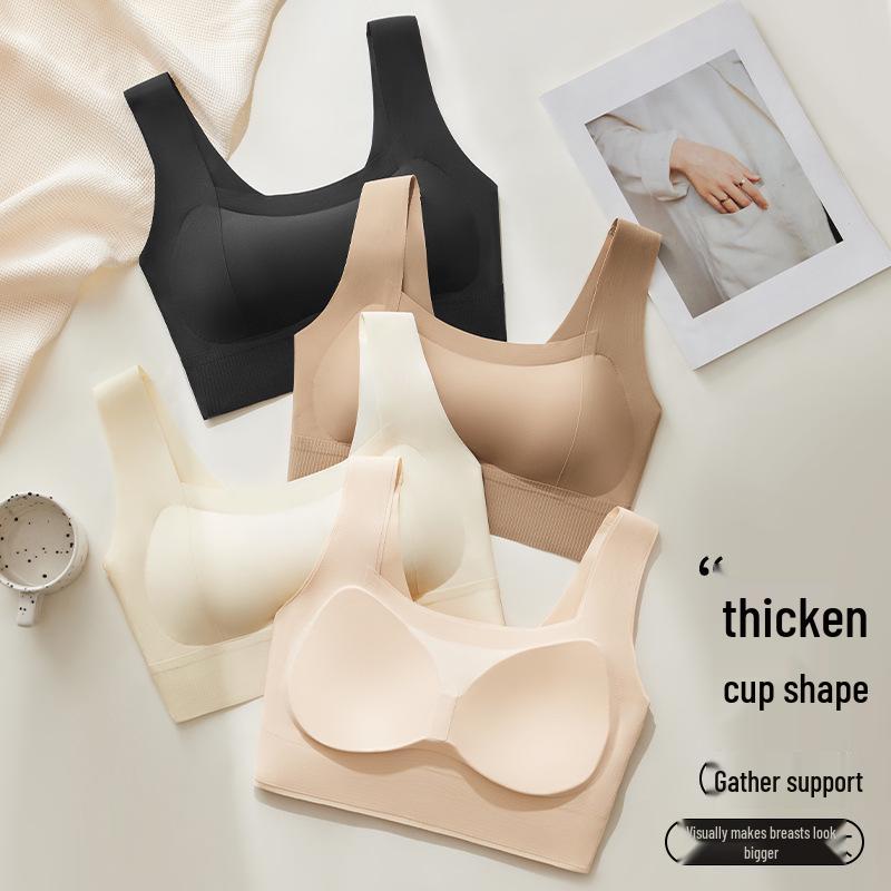 Tila Seamless Shaping Bra: Wire-Free, Wide Straps, Anti-Sagging, Small Chest Support for Women.