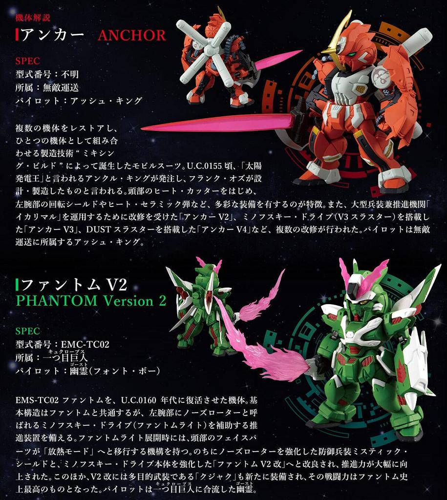 FW GUNDAM Mobile Suit Crossbone Gundam DUST Anchor Phantom V2 Set CONVERGECORE &