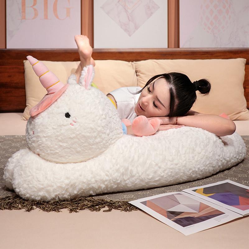 Long Unicorn Body Pillow Ideal For Bedroom Decor And Comfortable Backrest Support
