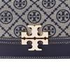 Tory Burch Eleanor T Monogram Logo Magnetic Closure Jacquard And Leather Crossbody Shoulder Bag Small Women Bags Navy-Blue 159013-405