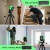 Compact Green Laser Level - 2-Line Automatic Projection Tool