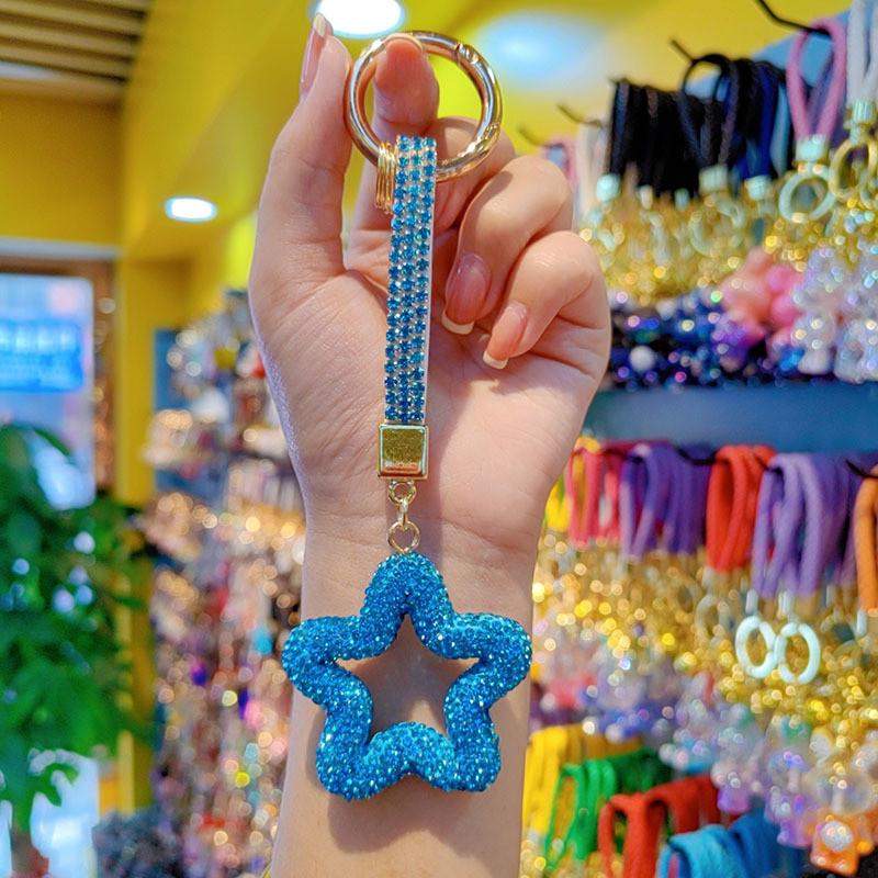 Diamond Star Keychain With Elegant Design For Gifts And Parties