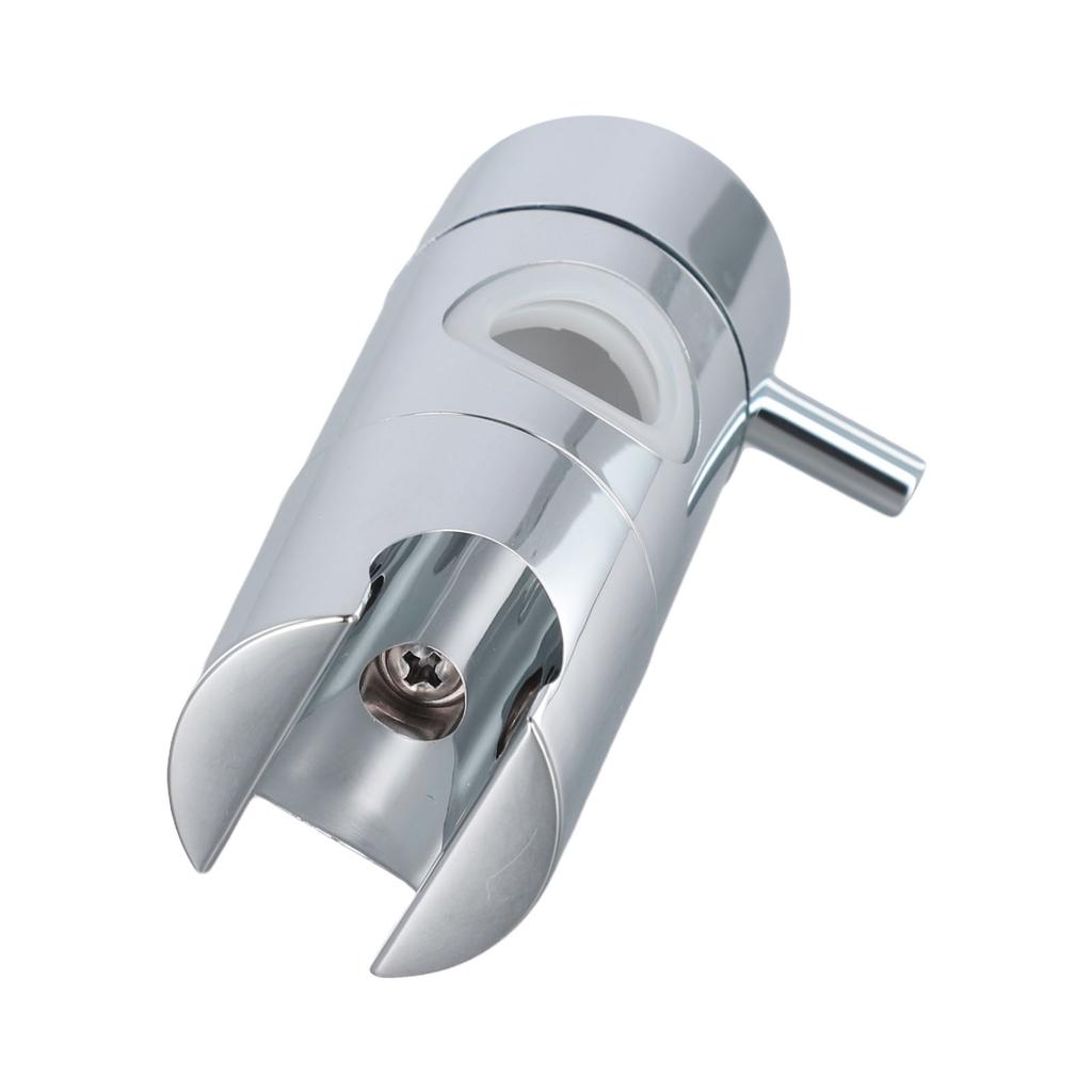 1pc Shower Head Holder Adjustable 19-25mm Chrome Shower Head Holder Riser Bathroom Rail Bracket Slider For Home Bathroom