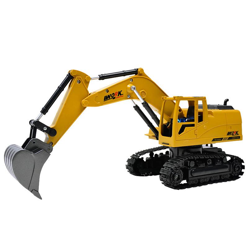 [Strength Excellent Product] 2.4G Octopus 1:24 Alloy Wireless Remote Control Excavator, Children'S Remote Control Car