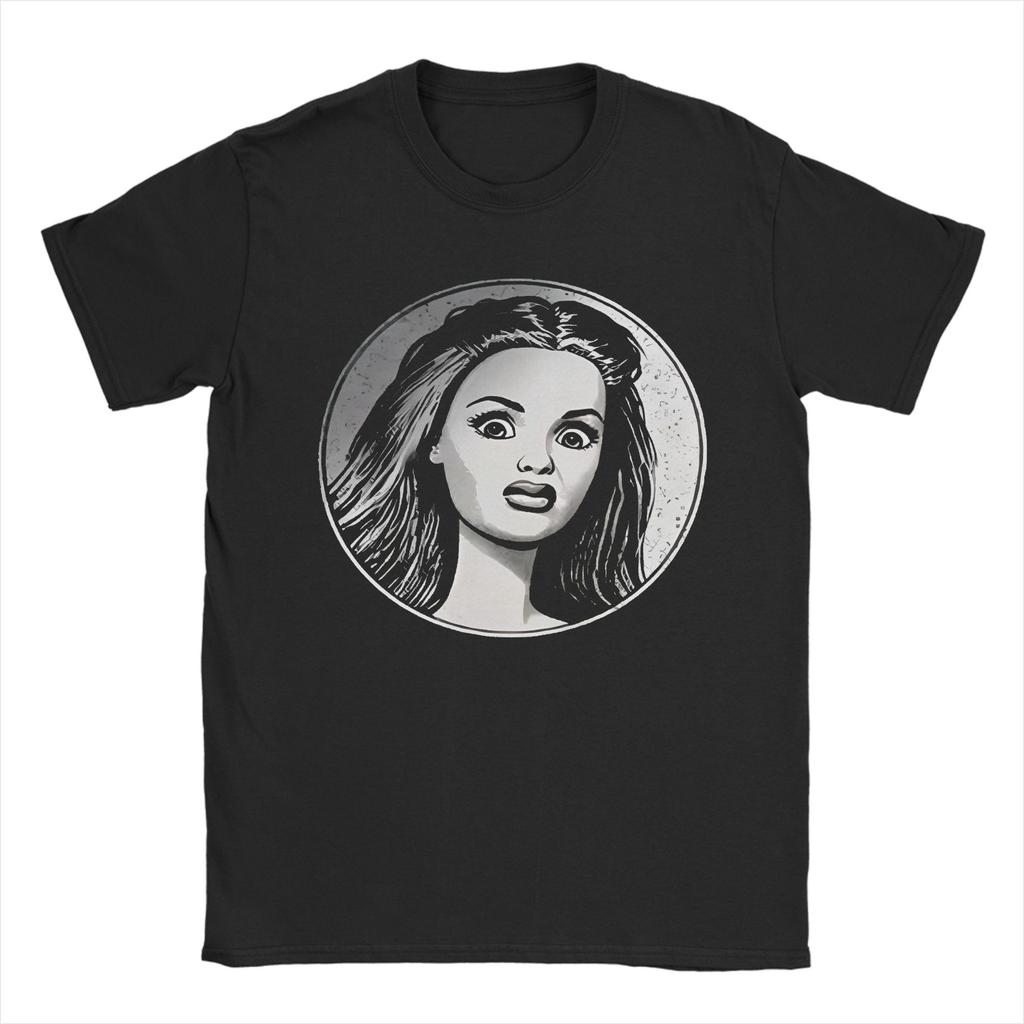 Unisex's Disgusted Doll Face Funny Meme Cursed Image Graphic T Shirts Pure Cotton Clothing Short Sleeve Crew Neck Tees