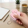 Cat Paws Stress Relief Squeeze-Toy Keychain, Food Grade Silicone Slow Rise Fidget Accessory With Zinc Alloy Ring, For Keys Backpack Handbag