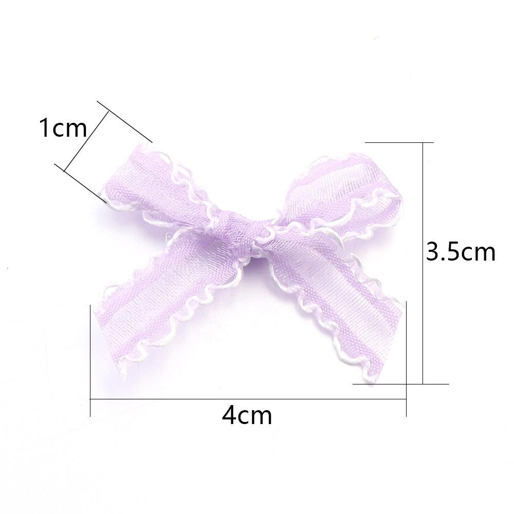 20pcs/pack 3.5X4cm Gauze Bows Colorful Small Size Satin Ribbon Bowknot Flower for Craft Handwork DIY Party Decoration Supplies
