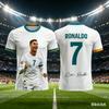Men's Summer 3D Ronaldo Print Football Sports T-Shirt, Breathable and Quick-Drying Material Design, Perfect Summer Gift for Fans
