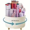 A desktop pen holder, pencil holder, 5 slots, 360° rotating desktop organization stand, office, school, pen holder jar,...