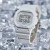 Casio Baby-G Classic Square Trendy Waterproof Student Lightweight Simple Youth White Quartz Movement Resin Strap Women watches BGD-565-7PR