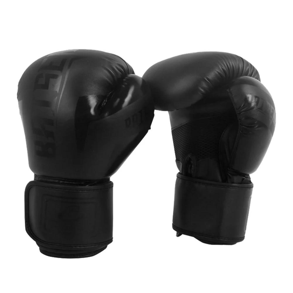 PU Leather Kickboxing Protective Gloves Sponge Boxing Training Mitts Muay Thai Competition Glove for Kids Adult Sports Supplies