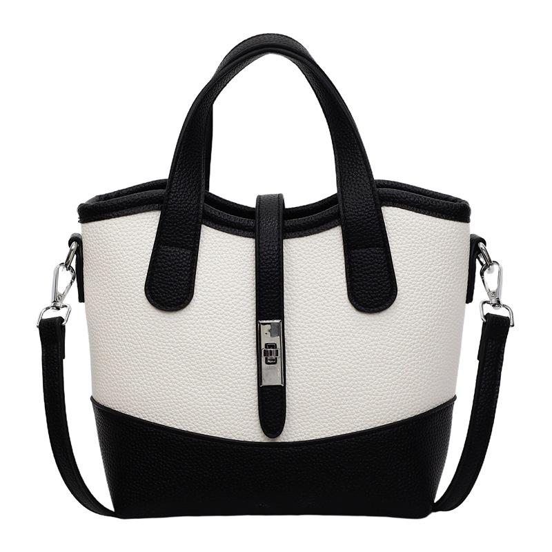 Commuter fashion hand-held small bag women's 2025 new versatile large-capacity one-shoulder crossbody bag simple temperament bucket bag