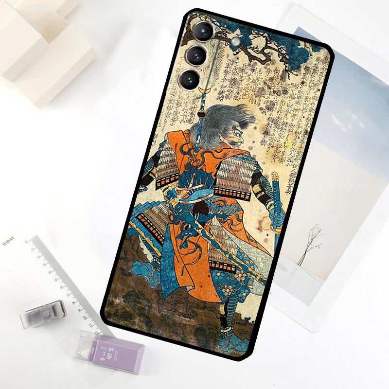

Japanese Samurai Art Phone Case For Samsung Galaxy S24 FE S23 Ultra S21 S22 S25 S26 Ultra S10 Plus S20 FE Cover Galaxy S24