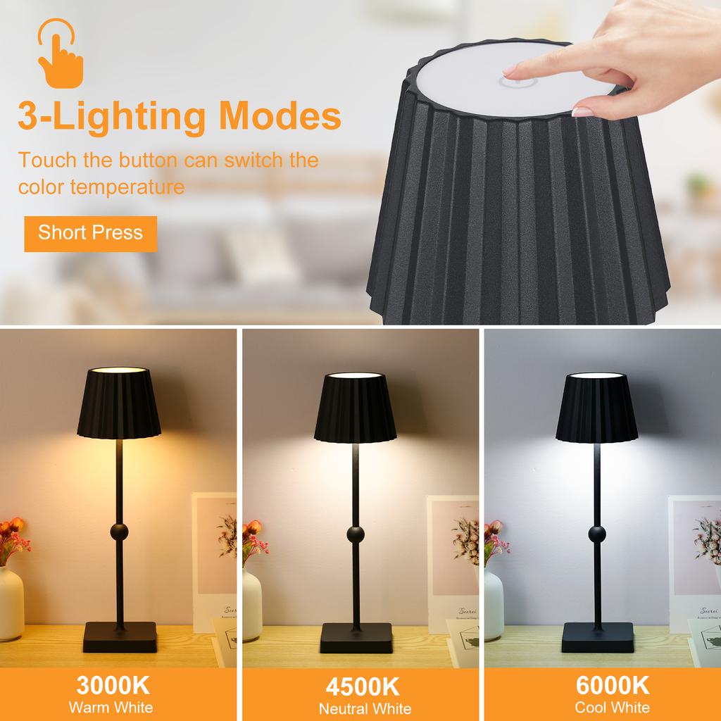 Bedroom Eye Care Rechargeable Desk Lamp Bedside Lamp Touchable Ambient Night Light