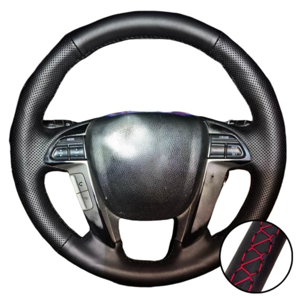 Hand Stitched Perforated Microfiber Leather Odyssey Pilot Steering Wheel Cover For Honda Accord 8 Car Interior Accessories