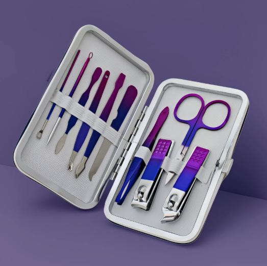 Nail Clipper Set, 7 Pcs Toenail Clippers, Stainless Steel Fingernail Clipper, and PU Leather Manicure Set, Gift Ideas