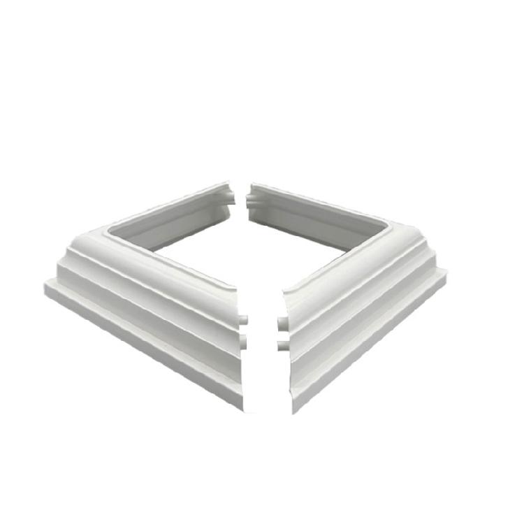 Split Type Fence Post Skirt Porch Two Piece Base Trim Rings For Easy Cleaning And Long Lasting Performances Enduring