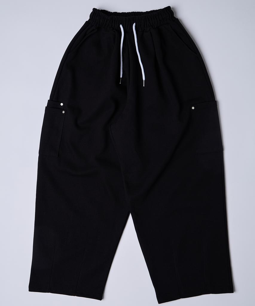 DOUBLE JD Rivet Balloon Fit Pants (Black)